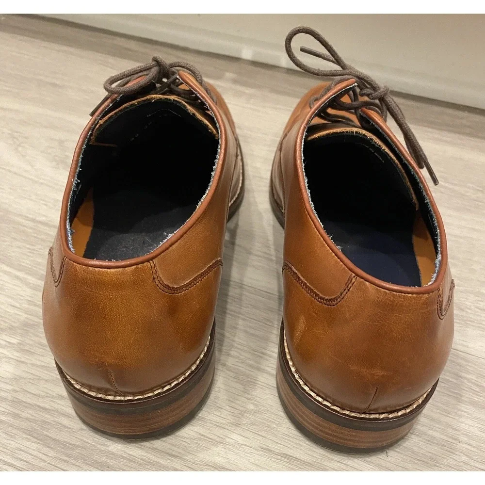 Cole Haan Mens Lenox Hill Split Toe Oxford Leather Shoes C11629 British Tan 10.5